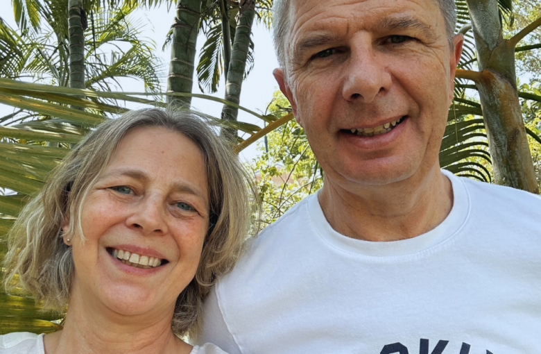 Els Verfaillie en Carl Dujardin in Bangalore
